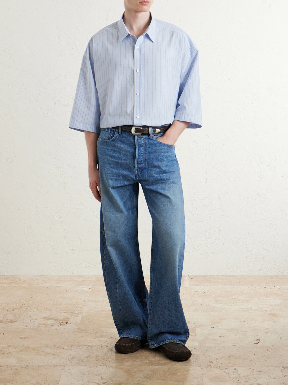 Acne Studios - Soffia Striped Cotton-Poplin Shirt - Blue