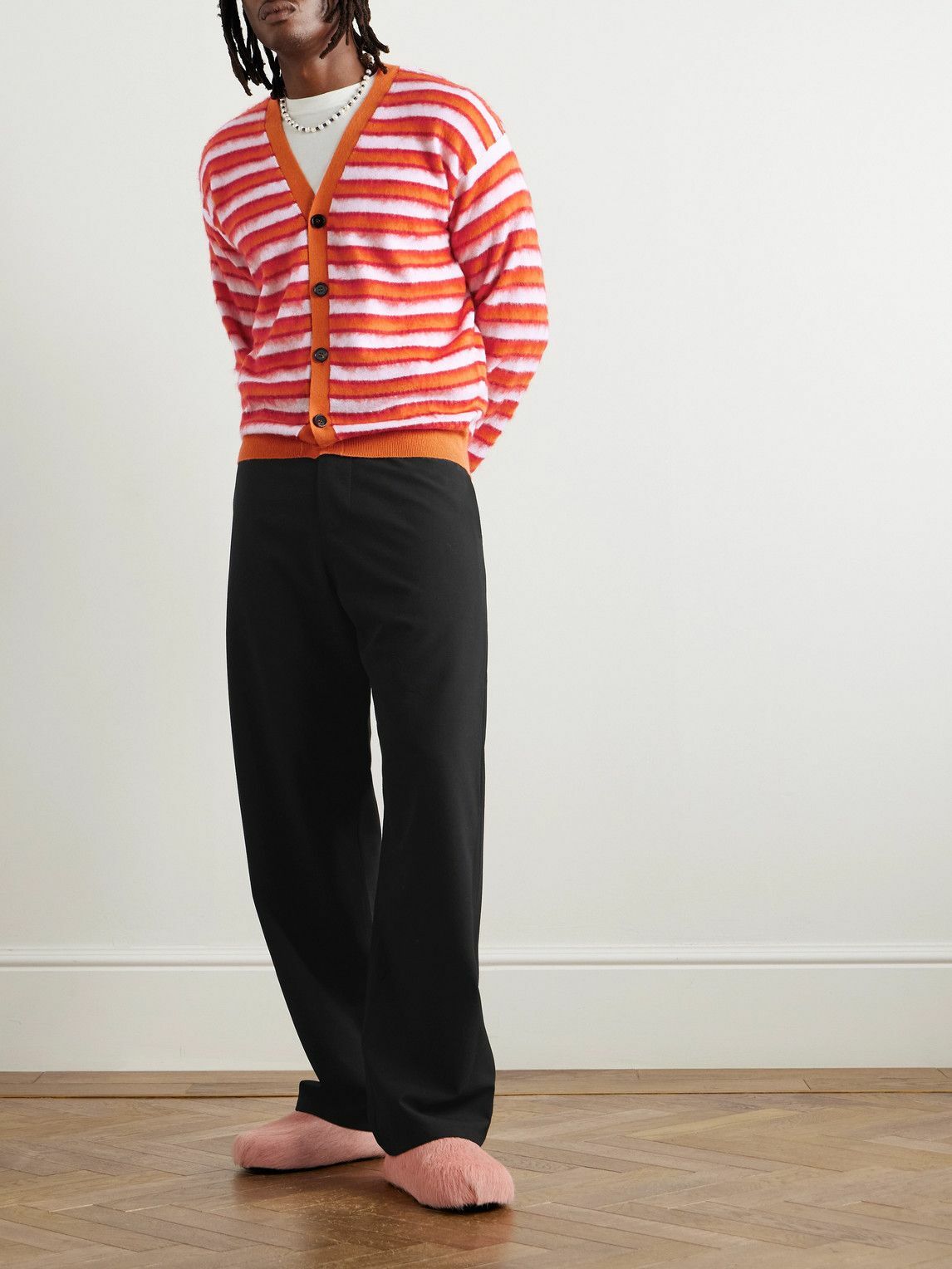 Marni - Straight-Leg Logo-Embroidered Woven Trousers - Black