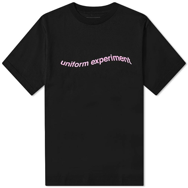 Photo: Uniform Experiment Men's Warp Logo T-Shirt in Black