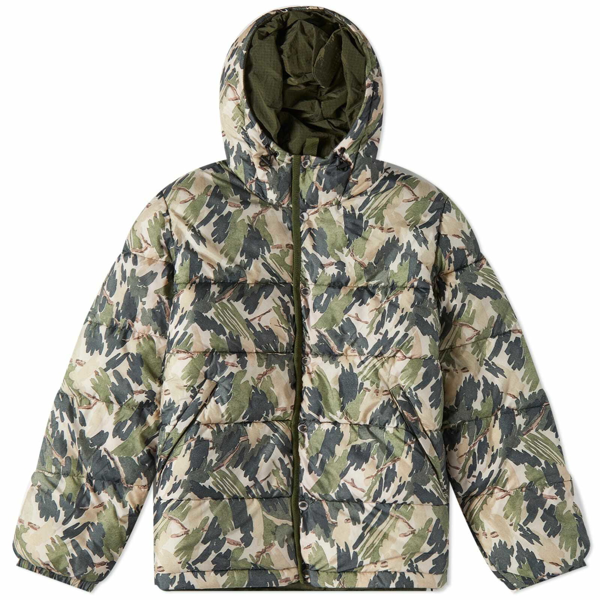 Paul Smith Men's Camo Reversible Down Jacket in Green Paul Smith