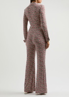 Diane Von Furstenberg Michele Printed Stretch-jersey Jumpsuit Red