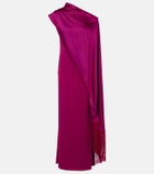 Taller Marmo Berenson draped crêpe cady gown