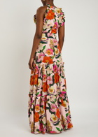 Borgo DE Nor Tatiana Floral-printed Linen-blend Midi Dress Pink