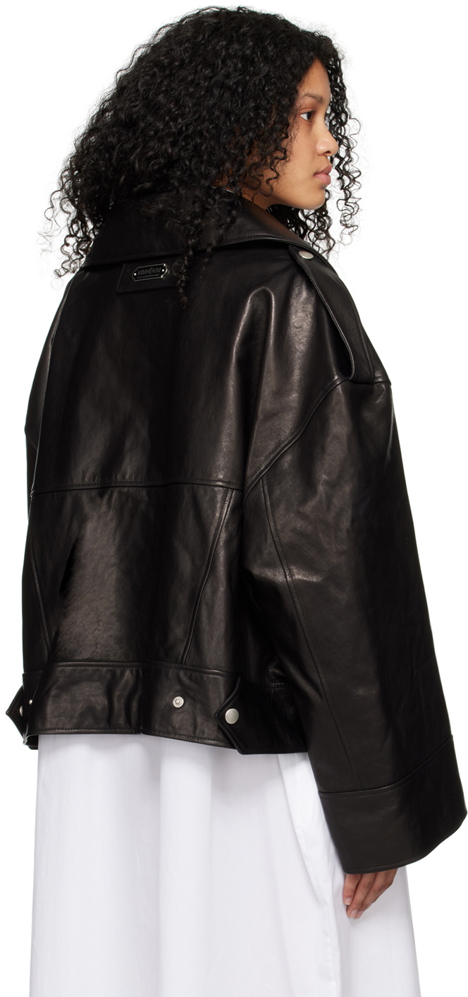 KIMHĒKIM Black Zip Leather Jacket