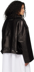 KIMHĒKIM Black Zip Leather Jacket