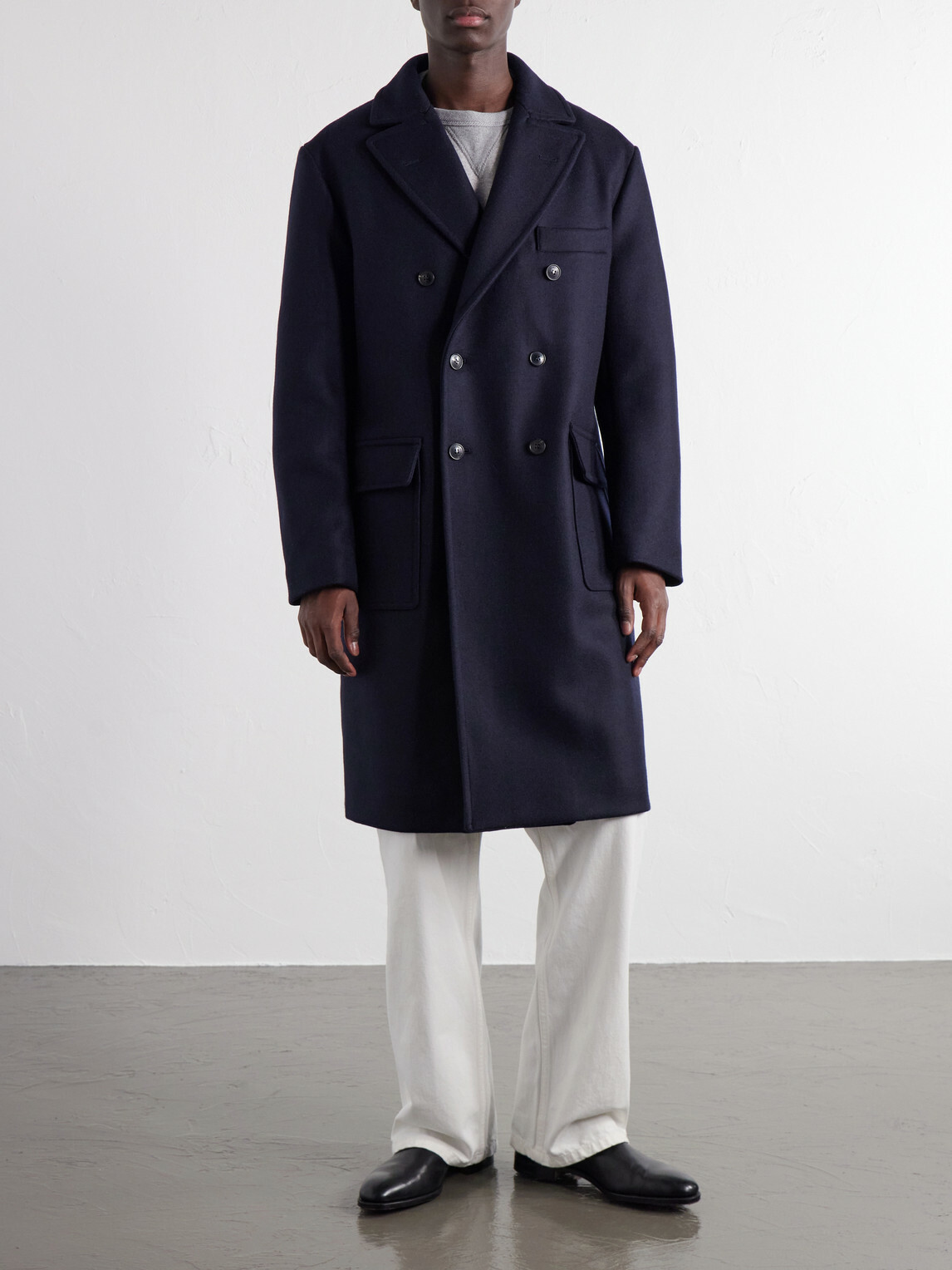 Fortela - Manteco Serwilliam1 Double-Breasted Wool Coat - Blue