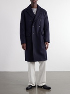 Fortela - Manteco Serwilliam1 Double-Breasted Wool Coat - Blue