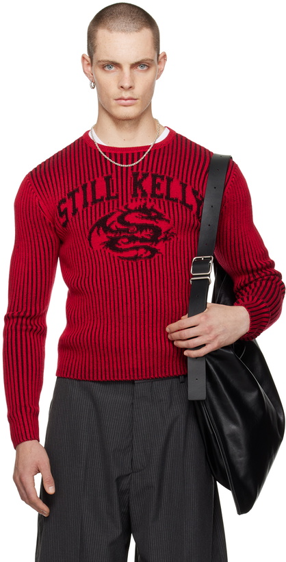 Photo: Still Kelly Red SK Dragon Crewneck Sweater