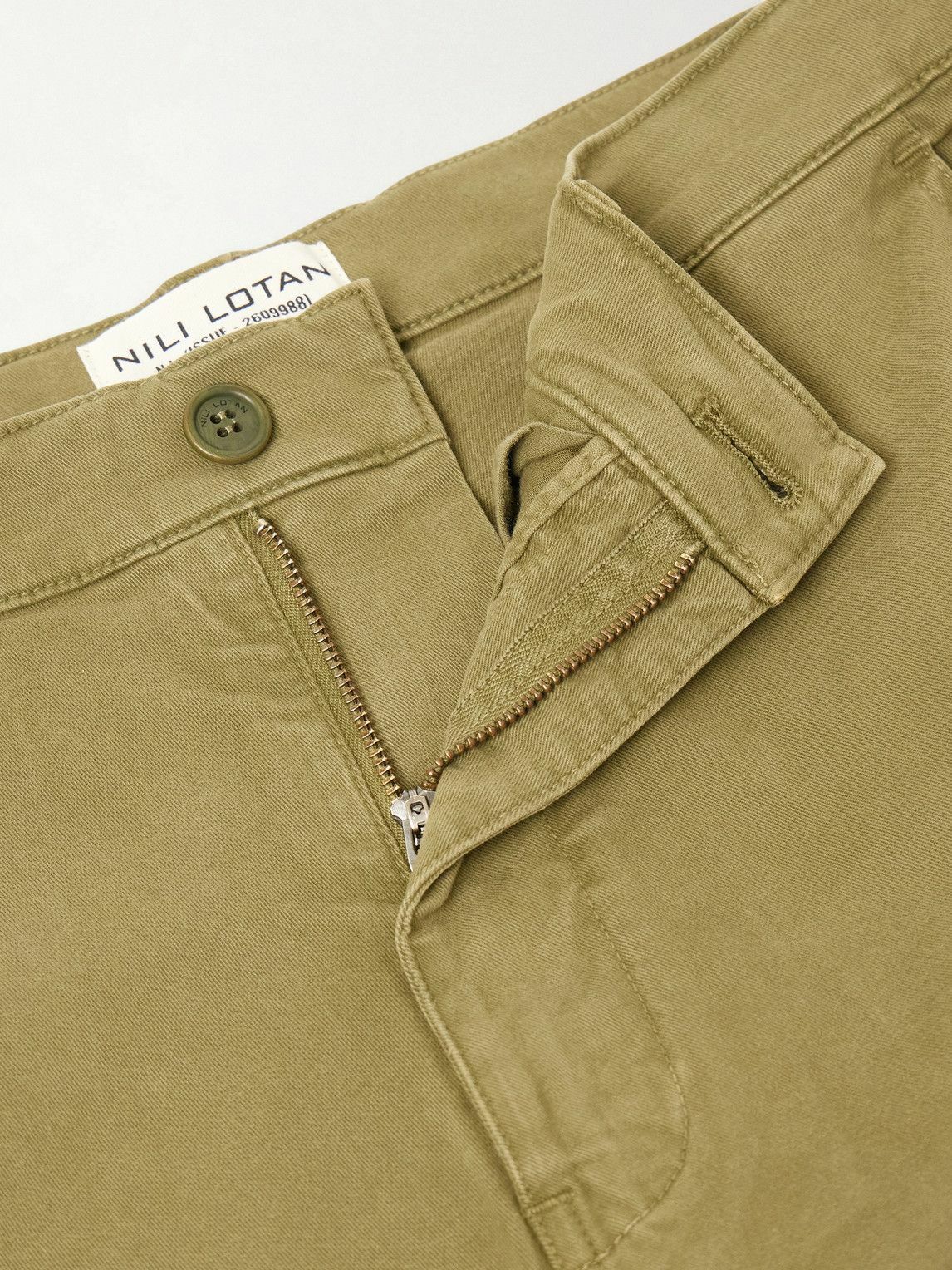 Nili Lotan - Carpenter Straight-Leg Cropped Cotton-Blend Twill Trousers - Green