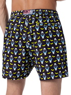 MC2 Saint Barth Man Lightweight Fabric Swim-shorts Lighting Micro Fantasy With Watches Print