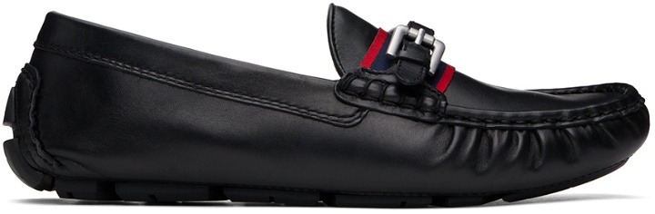 Photo: Polo Ralph Lauren Black Anders Leather Driver Loafers