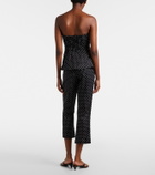 Faithfull Iria polka-dot linen capri pants