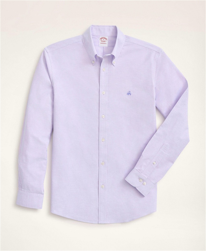 Photo: Brooks Brothers Men's Stretch Madison Relaxed-Fit Sport Shirt, Non-Iron Oxford | Violet