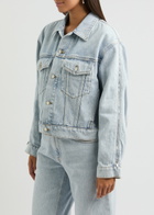 Alexanderwang.t Zip-detail Denim Jacket Light Blue