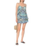 Camilla Embellished printed silk camisole