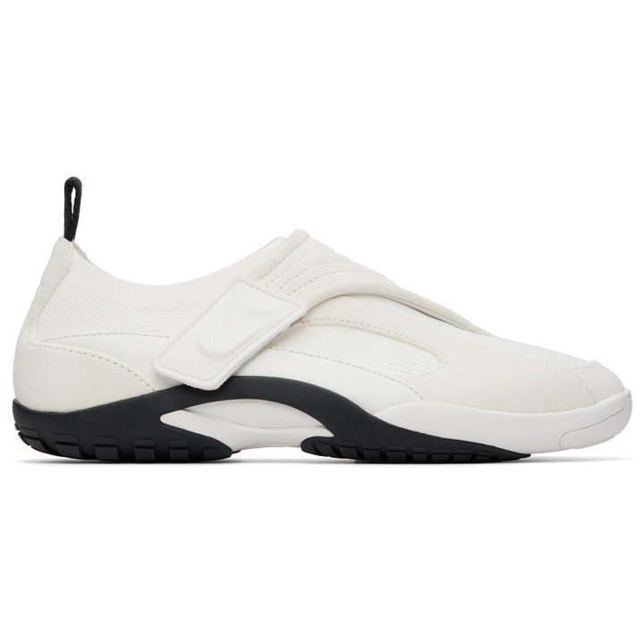 Photo: Lanvin White LNV1 Knit & Suede Sneakers