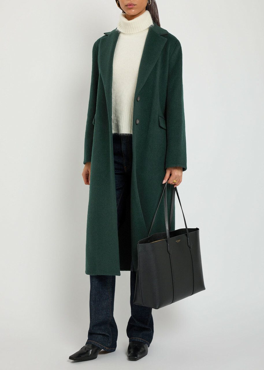 Vince Single-breasted Wool-blend Coat Green