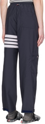 Thom Browne Navy 4-Bar Trousers