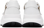 Burberry Tan & White Check Sneakers
