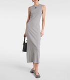 Loewe Anagram ribbed-knit jersey maxi dress