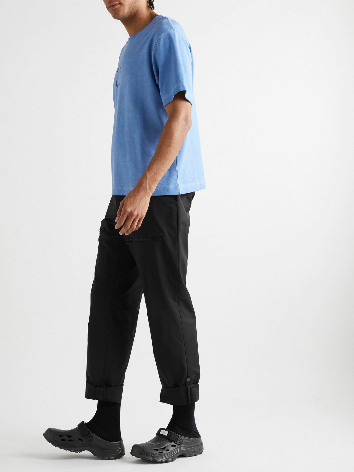 SAIF UD DEEN - Straight-Leg Shell Trousers - Black