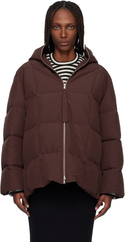 Photo: Jil Sander Burgundy Quilted Down Jacket