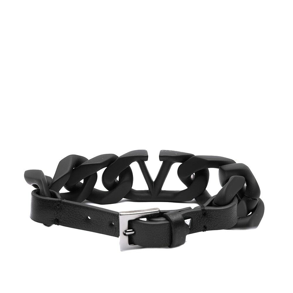 Valentino Men's V Logo Chain Bracelet in Black Valentino