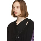 Raf Simons Black Contrasting Sleeve Cardigan