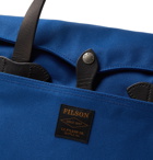 Filson - Original Leather-Trimmed Cotton-Twill Briefcase - Blue