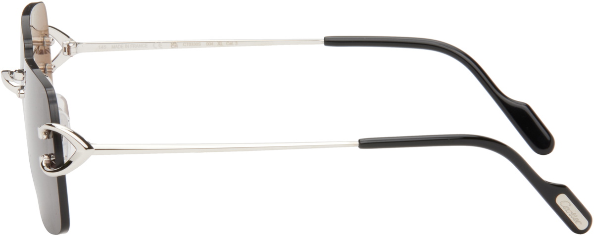 Cartier Silver Classic C Motif Sunglasses