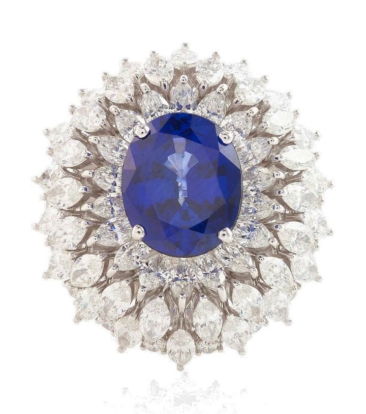 Photo: Yeprem Reign Supreme 18kt white gold ring with sapphire and diamonds