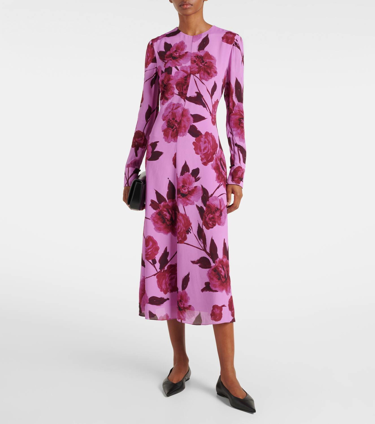 flare dresses Erdem Dress Elviretta Leopard Print Fil Coupe Chiffon Size US 2 main image 1