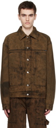 Dolce & Gabbana Brown Button Denim Jacket