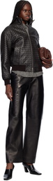 Bottega Veneta Brown Intrecciato Leather Jacket
