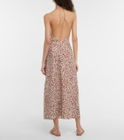 Rixo Sabrina floral halterneck midi dress