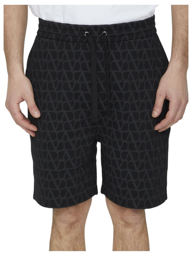 Photo: Valentino Toile Iconographe Cotton Bermuda Shorts