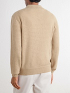 Canali - Mock-Rib Wool and Cashmere-Blend Half-Zip Polo Shirt - Neutrals