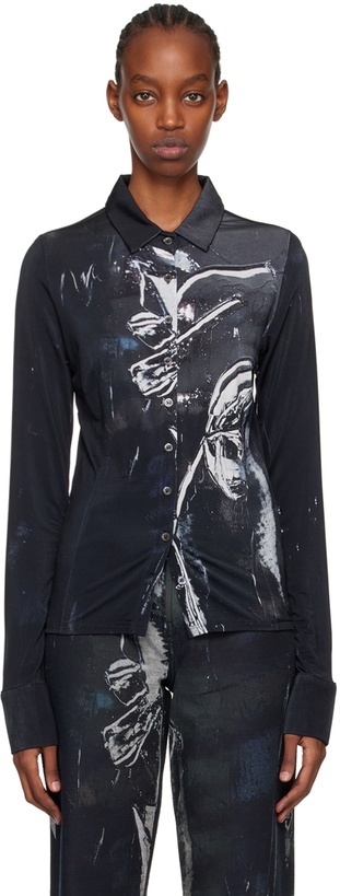 Photo: Louisa Ballou Black Button Up Shirt