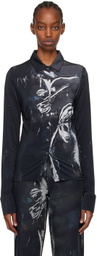 Louisa Ballou Black Button Up Shirt