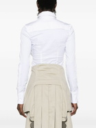 Sinead O'Dwyer White Point-Collar Shirt Bodysuit