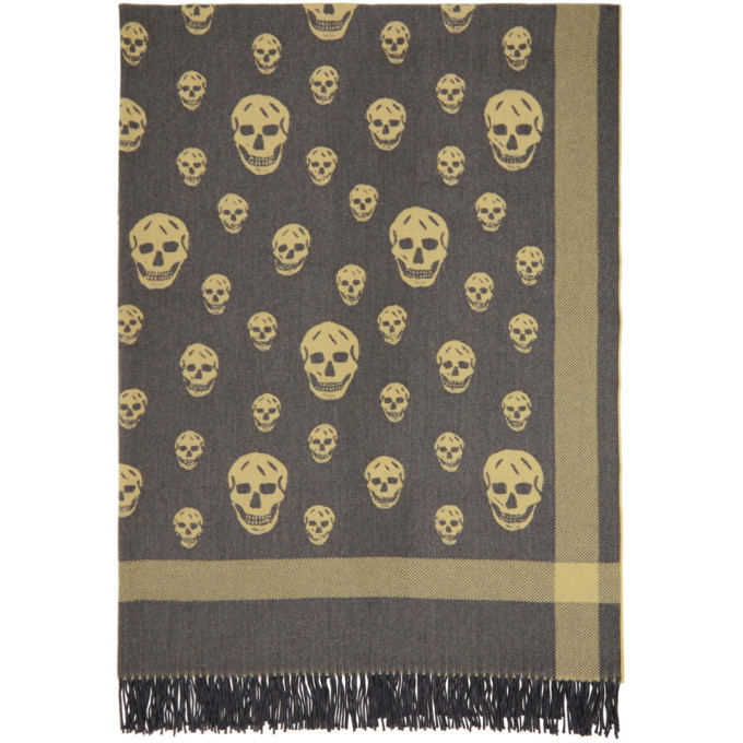 Photo: Alexander McQueen Black and White Skull Scarf