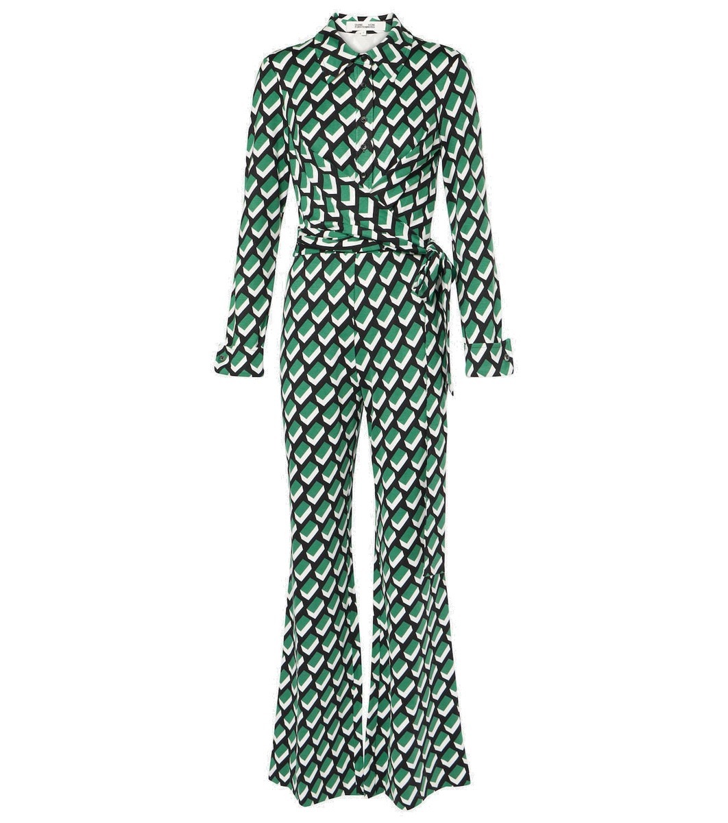 【Diane von Furstenberg】 Ursulaプリントジャージジャンプスー DVF☆ウルスラ プリント ジャージ ジャンプスーツ 関税送料込み