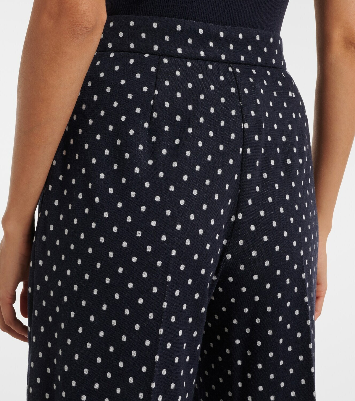 Max Mara Polka-dot jersey wide-leg pants