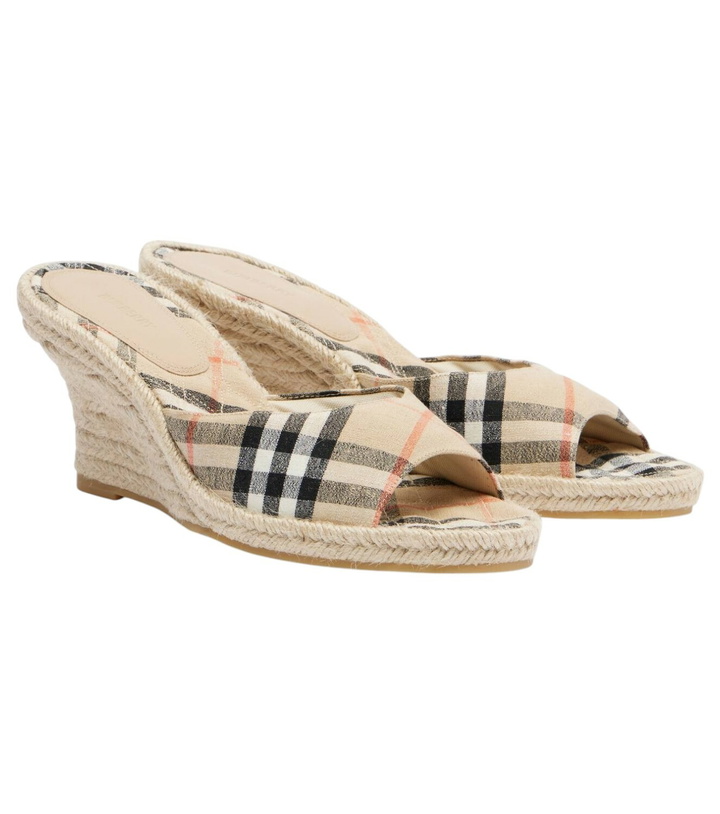 Photo: Burberry Burberry Check espadrille wedges