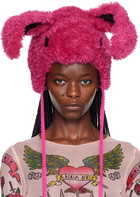 Anna Sui Pink Bunny Beanie