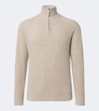 Allude Wool and cashmere half-zip sweater
