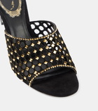 Rene Caovilla Embellished suede mules