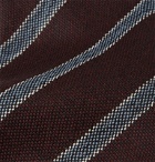 Bigi - 8cm Striped Wool Tie - Burgundy