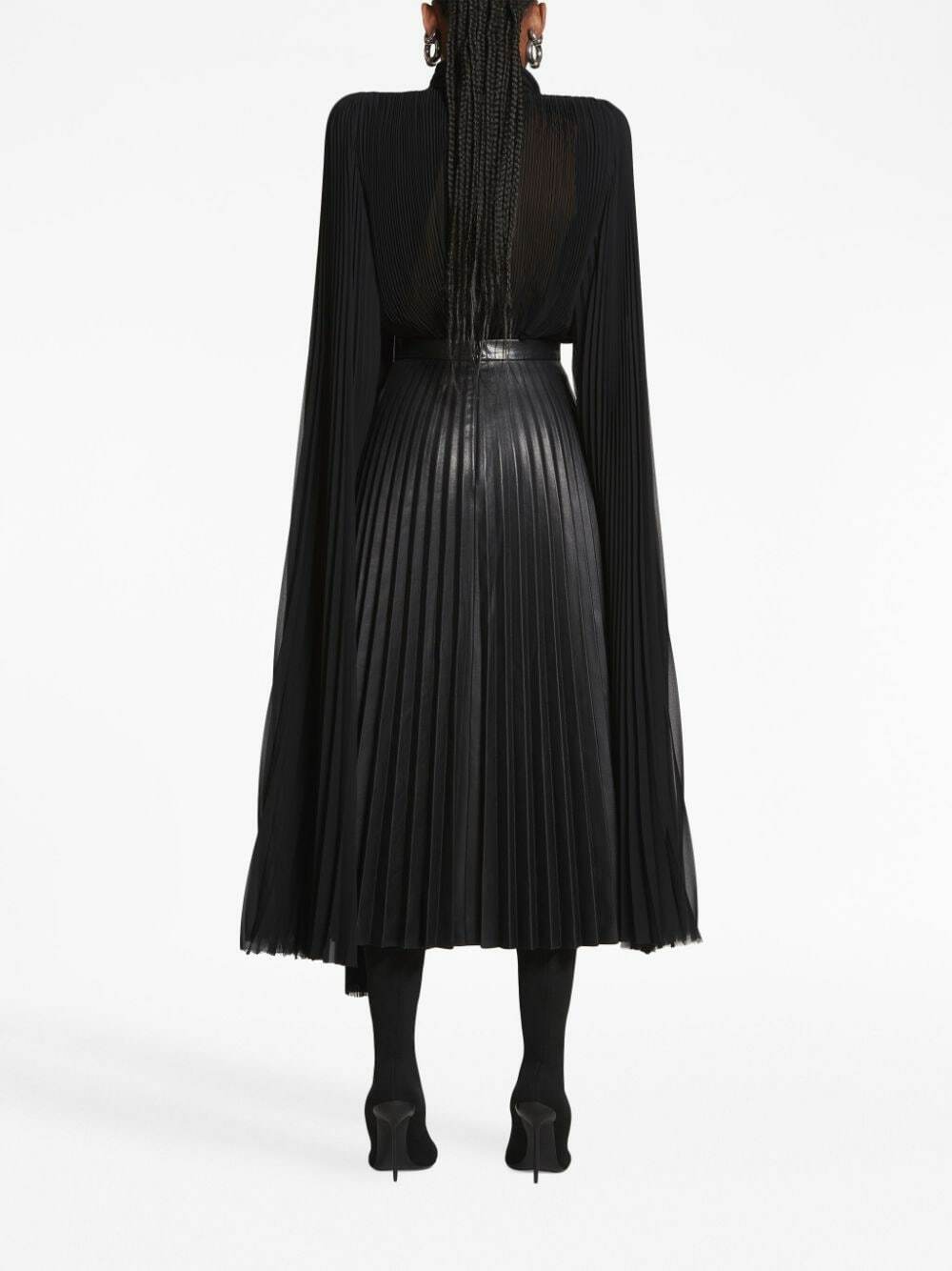 Valencia High-Waist Leather Skirt