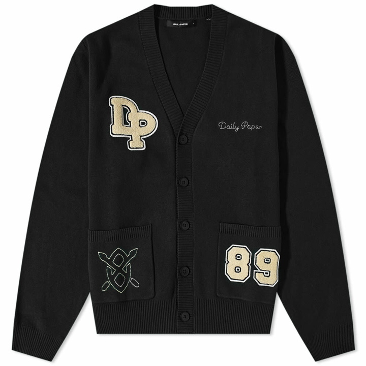 Photo: Daily Paper Men's Navalo Varsity Cardigan in Black